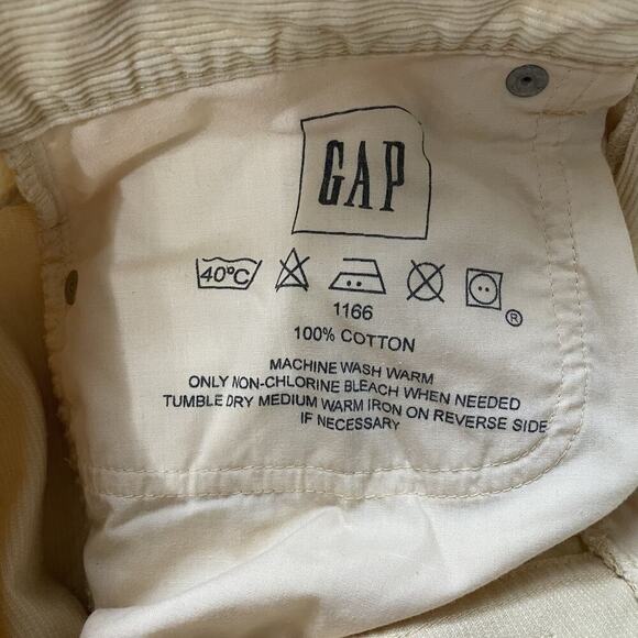 Vintage Gap Corduroy Cropped Bootcut Pants Size 2 Yellow Cotton Y2K 2000… - Picture 10 of 10